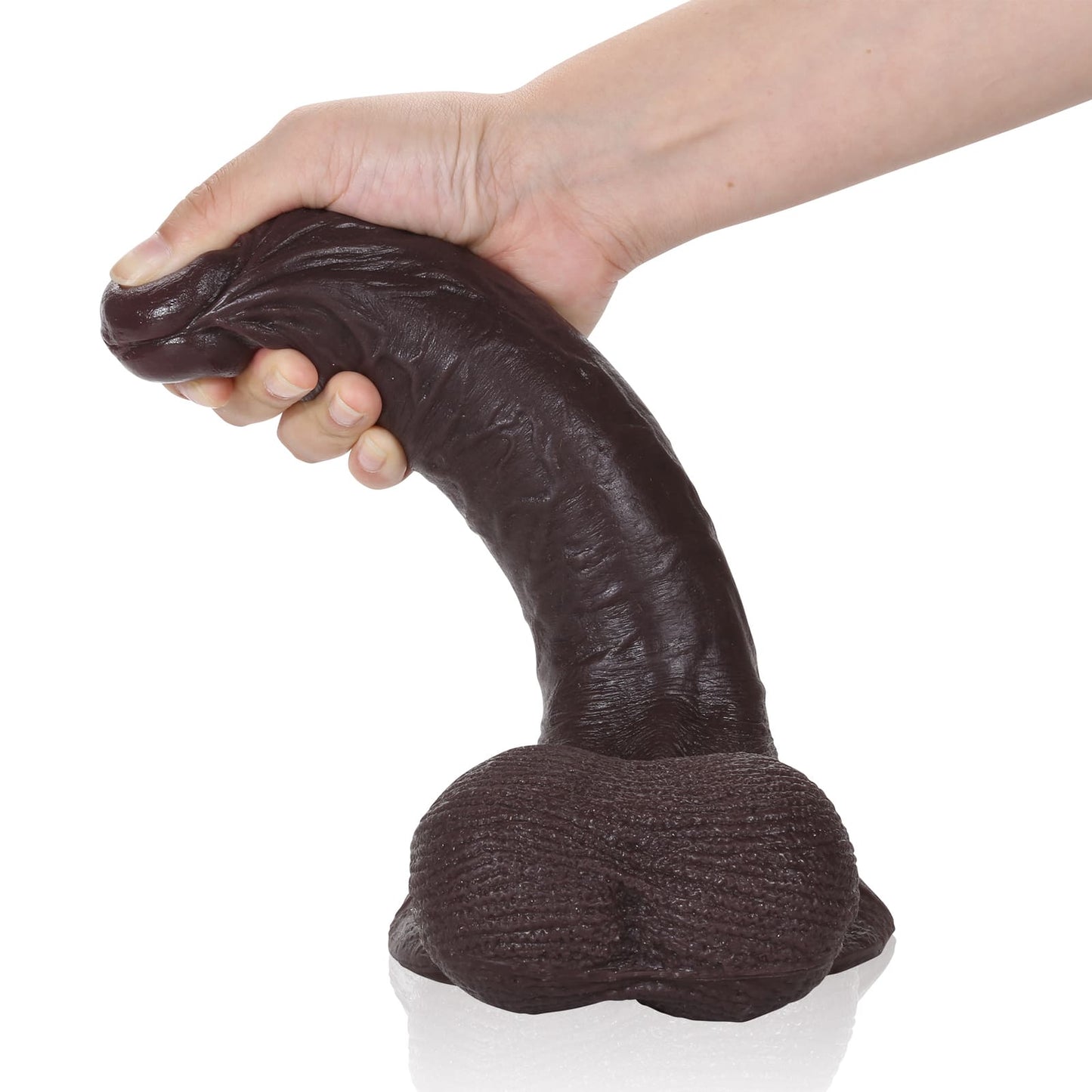 Kevin 9 inch Soft Super Realistic Dildo & Real Balls Position 22