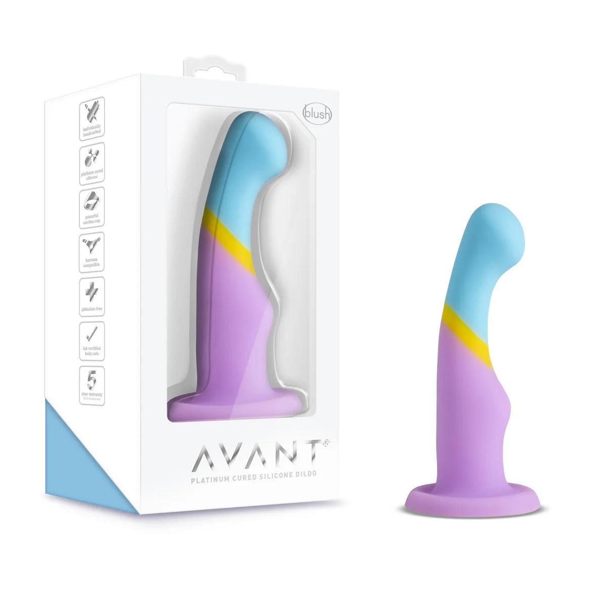 ALEX 6" G Spot Rainbow Dildo