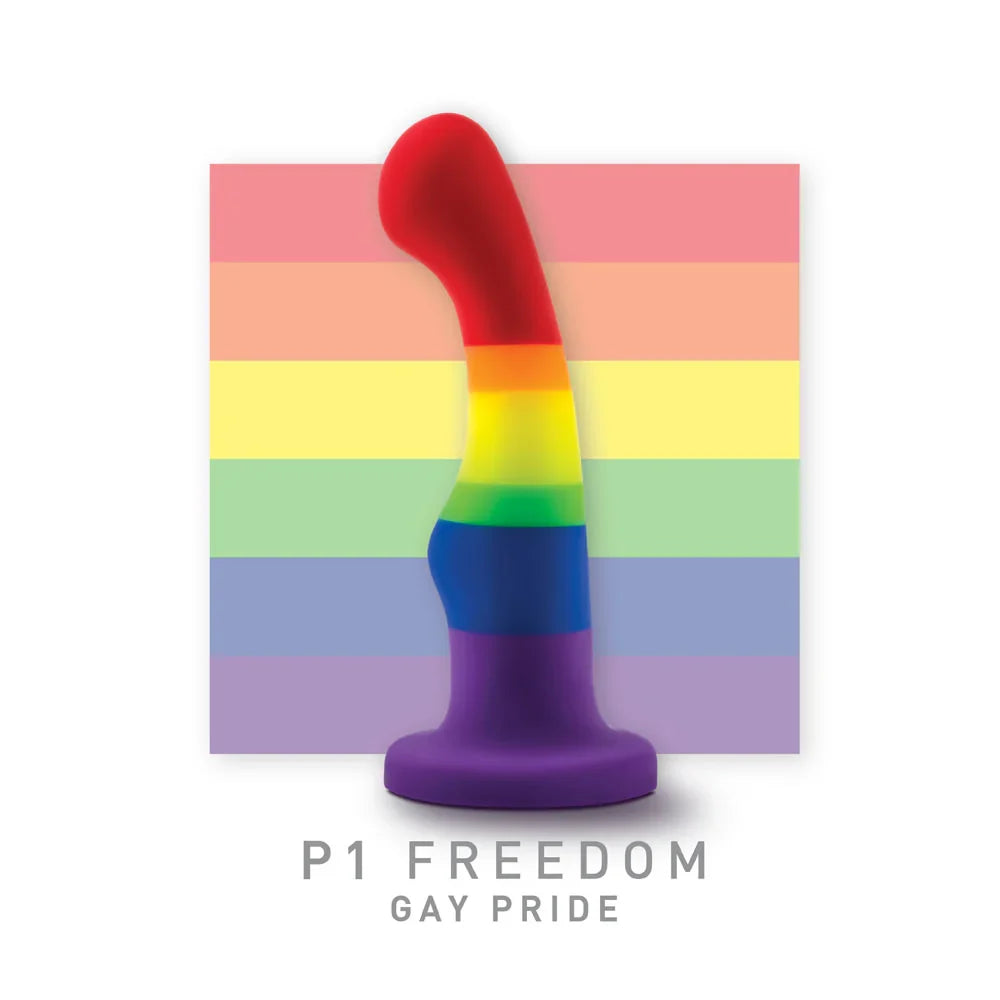 Artisan 6 Inch Curved G-Spot Rainbow Dildo