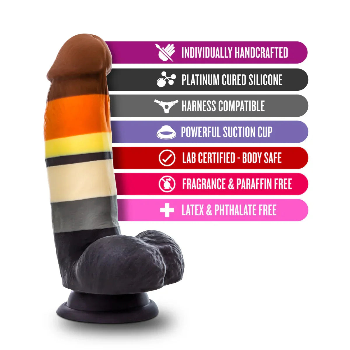 Artisan 8 Inch Rainbow Dildo