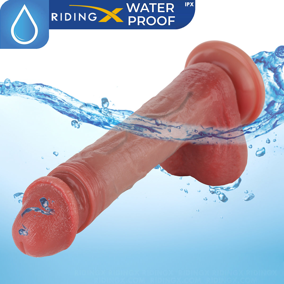 Andrew 8.4 inch Realistic 3 Modes Thrusting Dildo & Vibrating With Remote Control Position 3