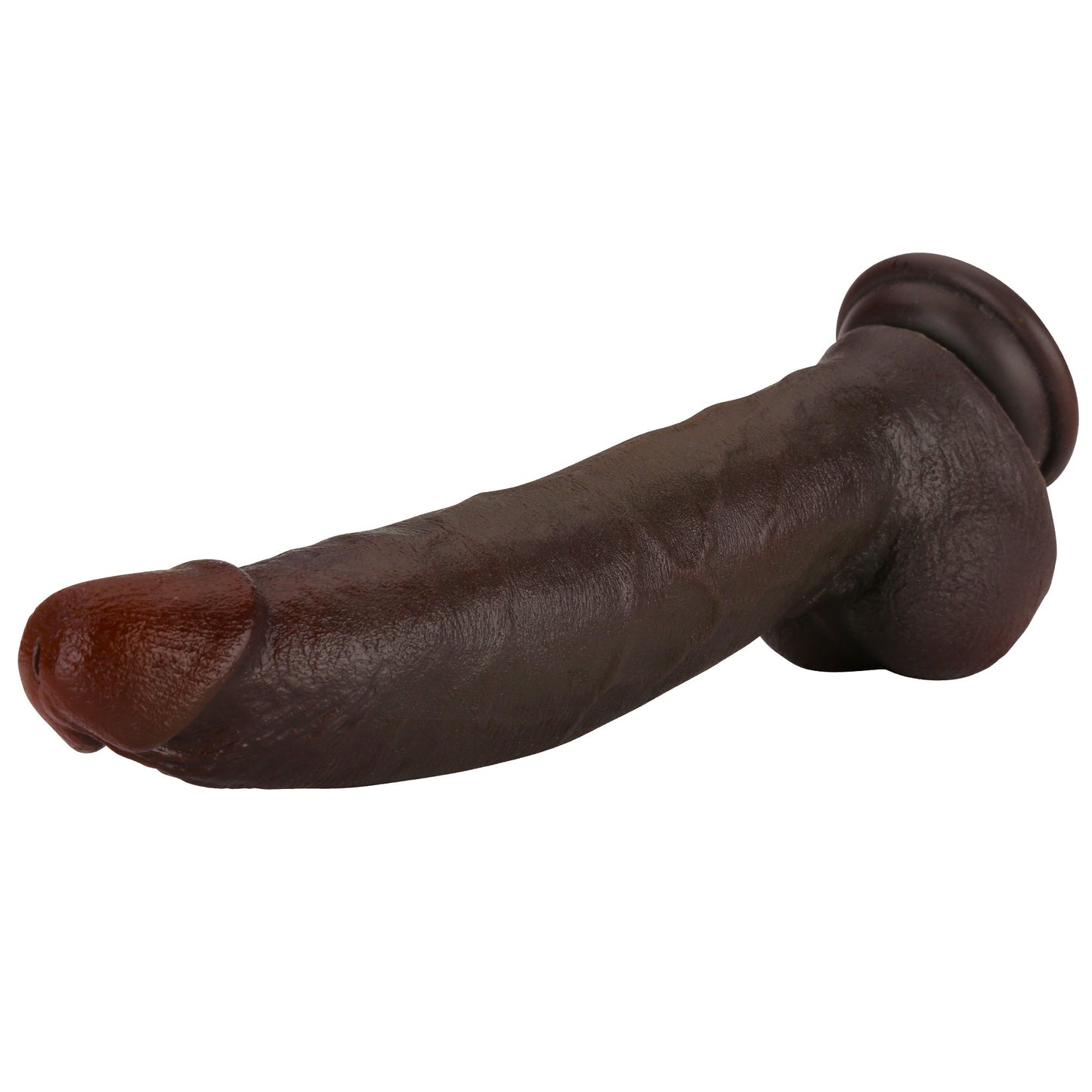 Baron 10 inch BBC Realistic Curved Dildo Real Skin With Keel Position 6