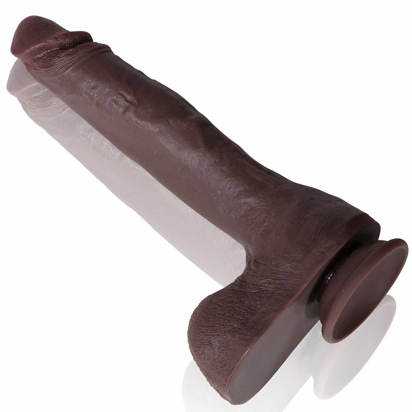 Alex 10.4 inch Ultra Realistic Huge Dildo & Super Realistic Glan Black Dildo Position 6