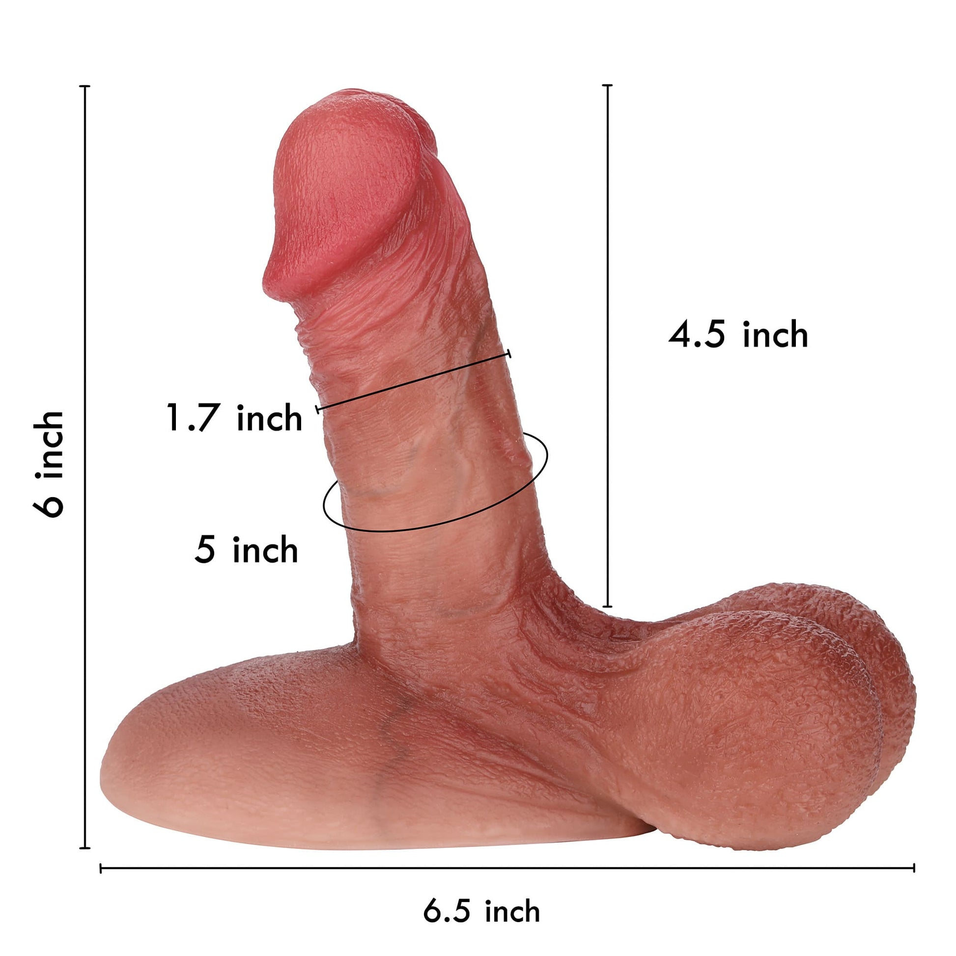 Hunny 6 in Ultra Real Skin Realistic Dildo & Real Feel Glan Position 2