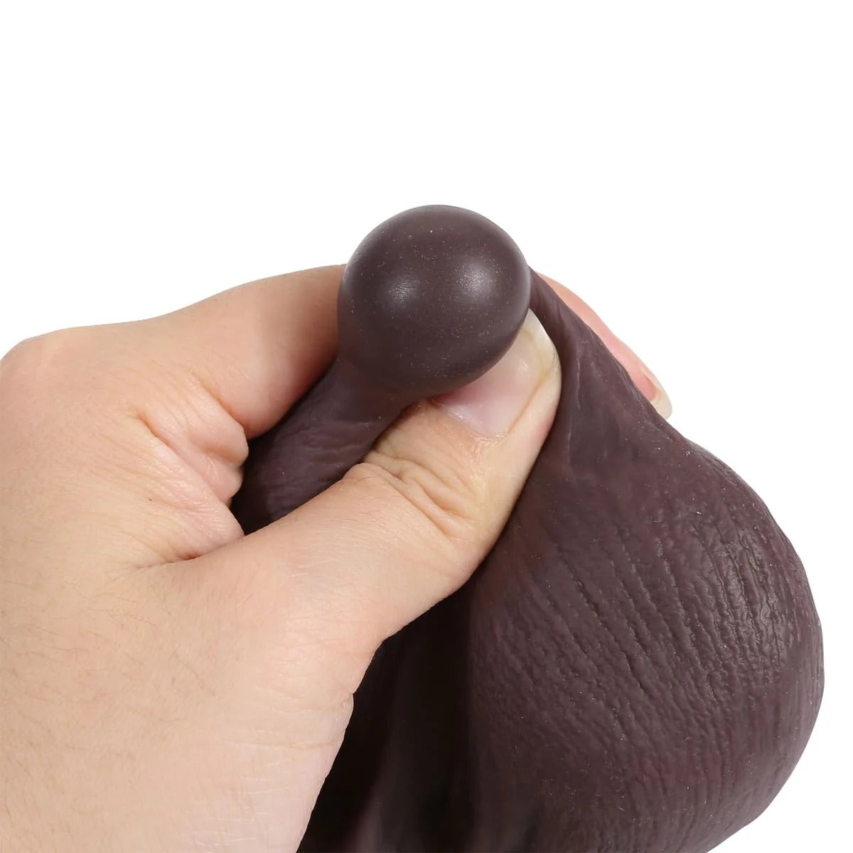 Realcocks Báller 7.9in Sliding Foreskin Black Dildo Lifelike Flexible Real Balls Realistic Dildo - RealCocks