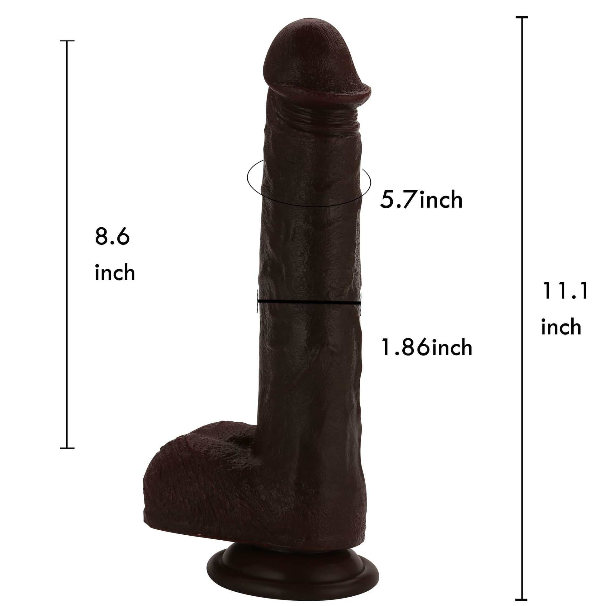 Kyle 11 inch Black Thrusting Dildo Powerful Vibration With Remote Control Position 2