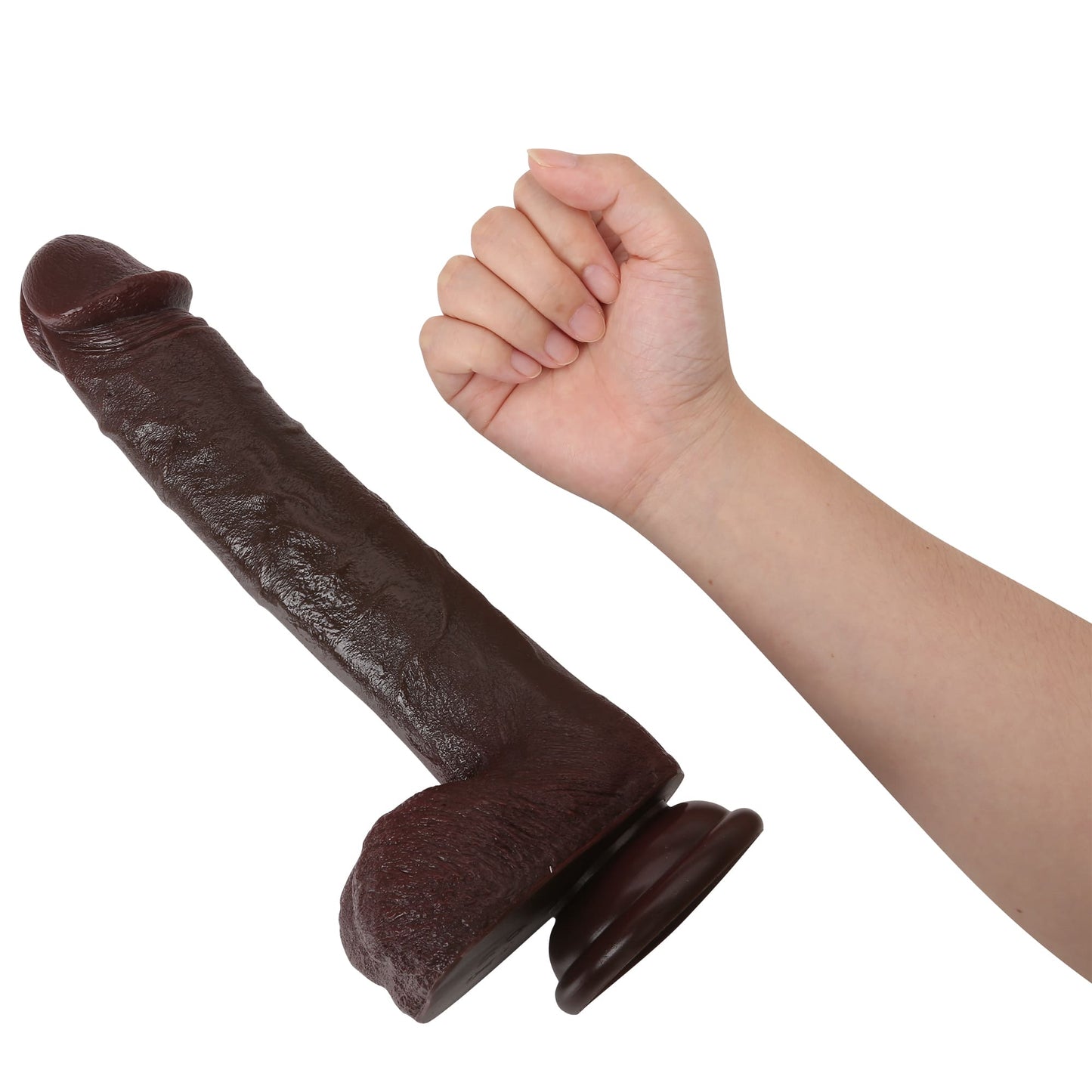 Kyle 11 inch Black Thrusting Dildo Powerful Vibration With Remote Control Position 7