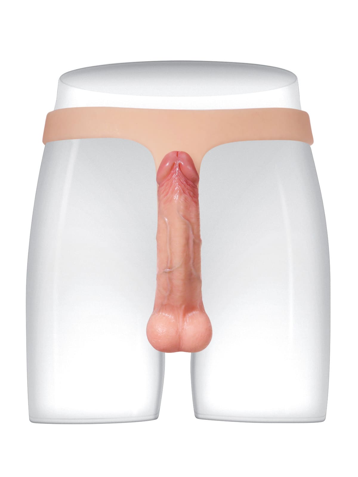 Nathan | 6" x 1.5" Ultra Slim Solid Strap On With Soft Scrotum Position 7