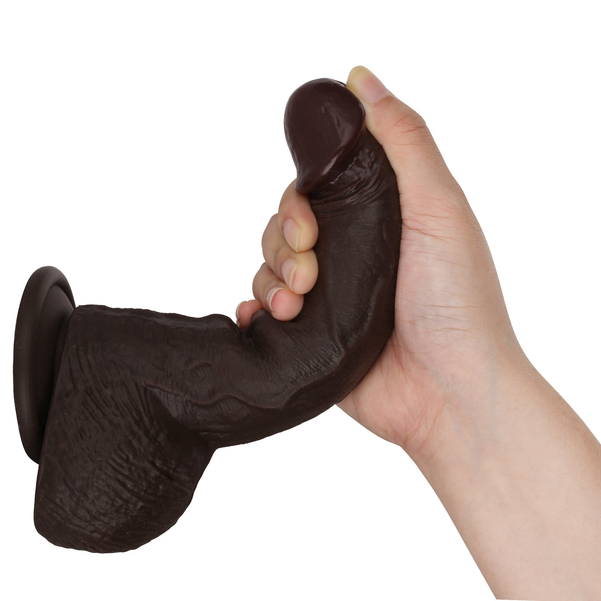 Boomer 9 inch Squirting Cumming Ejaculating Dildo Sliding Skin Black Dildo Position 8