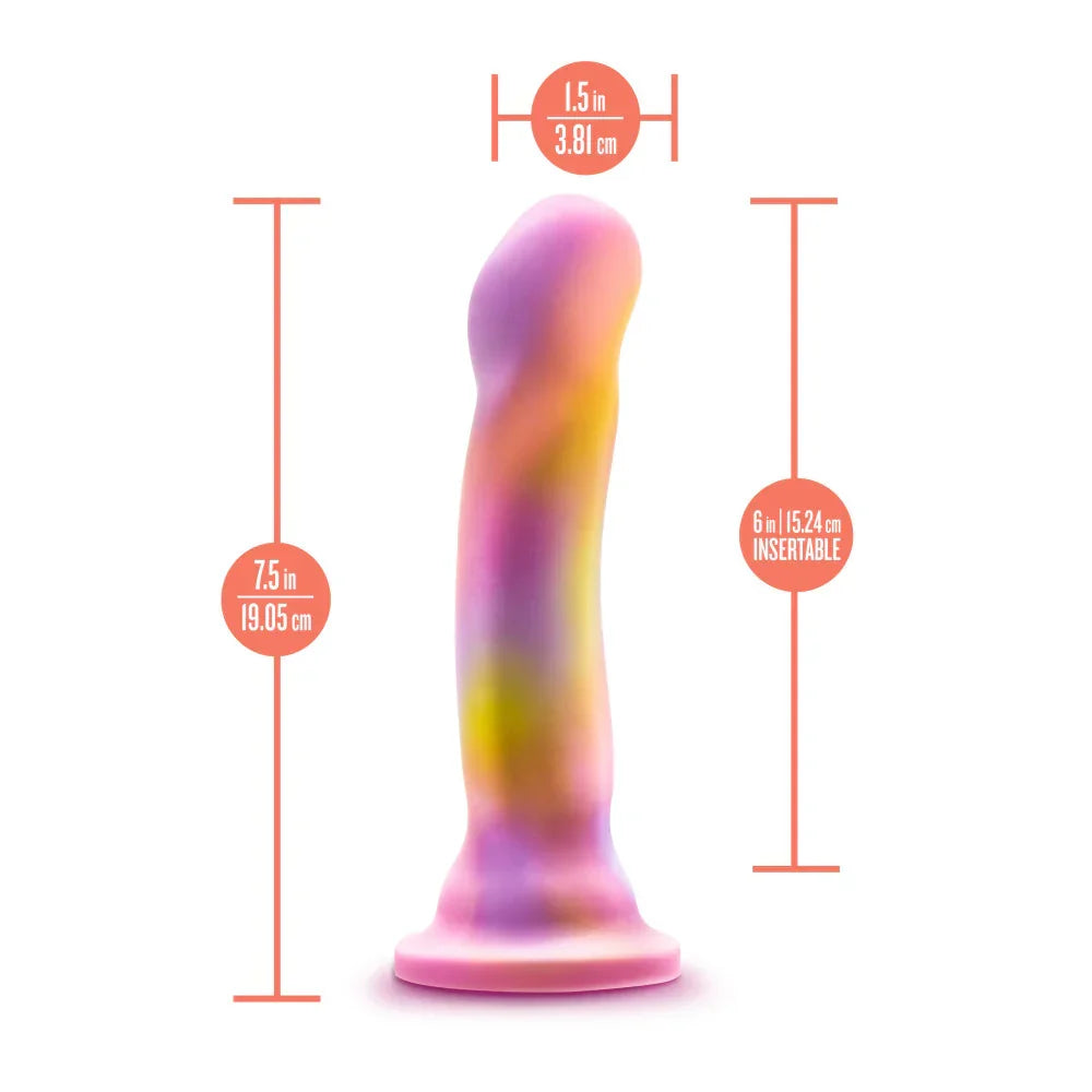 Sun's Out Pink: Artisan 7 Inch Curved P-Spot / G-Spot Dildo