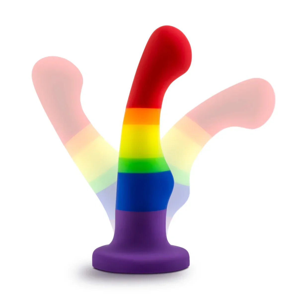 Artisan 6 Inch Curved G-Spot Rainbow Dildo