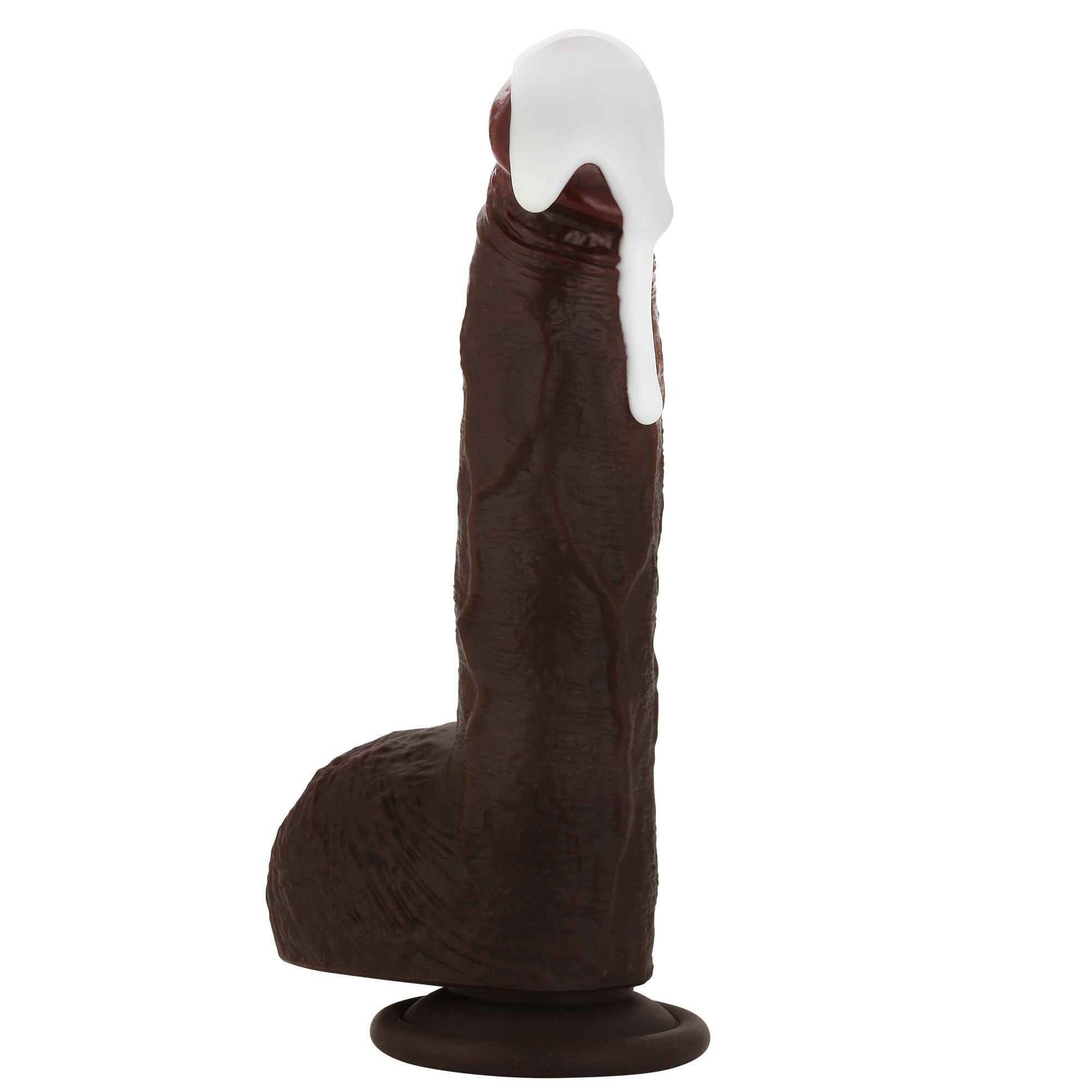 Squirtle 8 inch Squirting Cumming Real Feel Sliding Skin Black Position 5